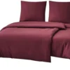 Unyqoos ® Bordeauxrood Luxe Beddengoedset met Ritssluiting en Ademend Microvezel Comfort