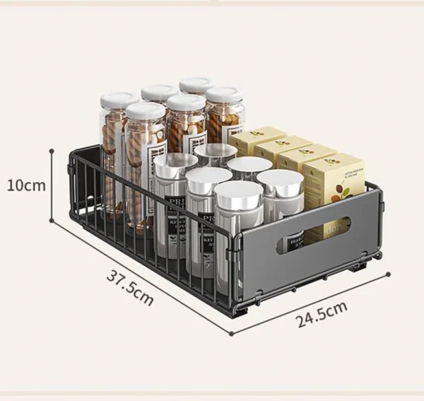 Unyqoos ® Uittrekbare Telescopische Lade Organizer voor Keukenkasten en Meer, Zonder Boren of Spijkeren Nodig