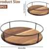 Unyqoos ® Stijlvolle Houten Draaiplateau Organizer voor Keuken en Kast met Grootte van 23 cm