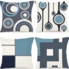 Unyqoos ® Set van 4 Stijlvolle Kussenhoezen met Geometrisch Design voor Binnen en Buiten, 40 x 40 cm