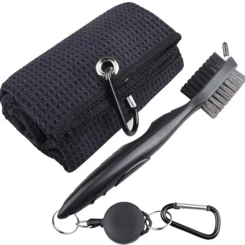 Unyqoos® Complete Reinigingsset voor Golfclubs: Borstel en Handdoek voor Optimaal Onderhoud