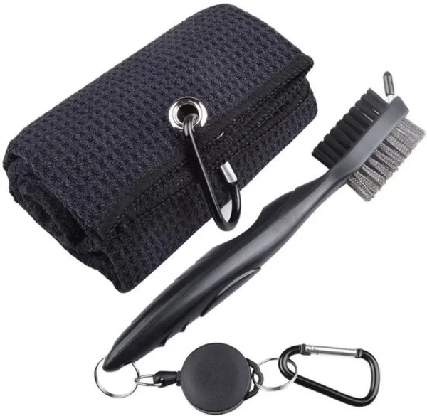 Unyqoos® Complete Reinigingsset voor Golfclubs: Borstel en Handdoek voor Optimaal Onderhoud