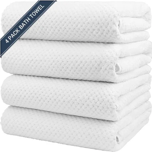 P-87213230145510-20260405183739.webp Unyqoos® Ultrazachte en Sneldrogende Microvezel Badhanddoekset van Vier Stuks voor Lichaam en Sport