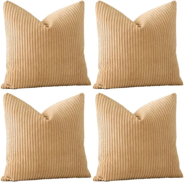 P-87213230145758-20260406110626.webp Unyqoos ® Set van 4 Luxe Corduroy Kussenhoezen voor Stijlvolle en Comfortabele Huisdecoratie