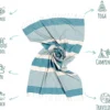 P-87213230149951-20260405183821.webp Unyqoos® Set van 2 Luxe Katoenen Strand- en Saunahanddoeken met Elegante Franjes in Groen
