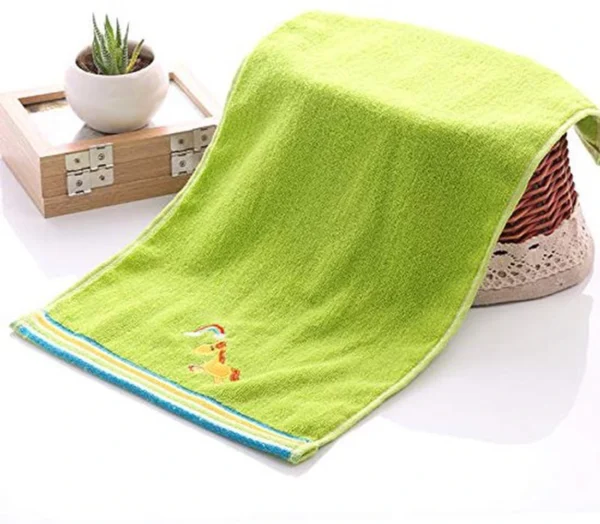 Unyqoos ® Set van Vier Zachte Kinderhanddoeken met Cartoon Borduurwerk voor Kinderen