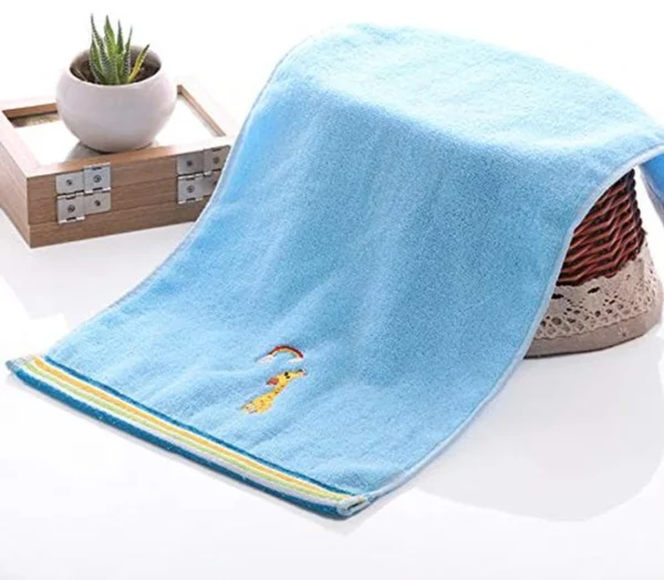 Unyqoos ® Set van Vier Zachte Kinderhanddoeken met Cartoon Borduurwerk voor Kinderen