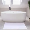 Unyqoos® Set van 2 Luxe Douchematten in Saliegroen van Zacht Katoen, 53,3 x 86,4 cm