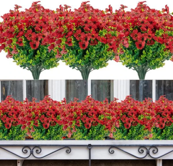 Unyqoos ® Levensechte Kunstbloemen voor Buiten en Binnengebruik, 10 Bundels, UV-bestendig en Waterdicht, Diverse Kleuren