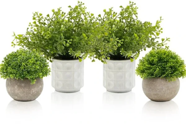 Unyqoos ® Kunstmatige Groendecoratie Set van Vier Stuks voor Diverse Kamers in Huis