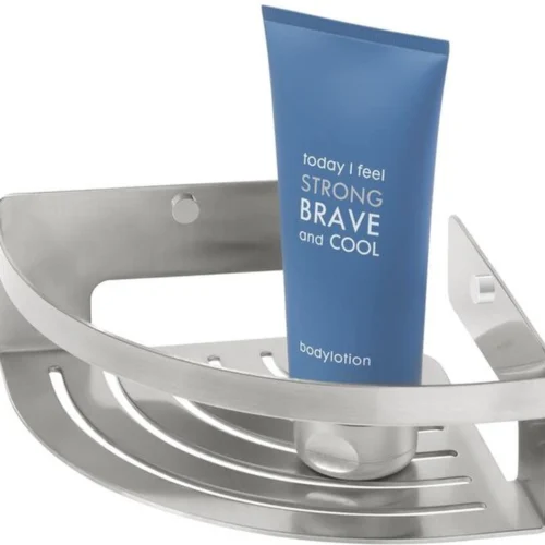 Unyqoos ® Roestvrij Staal Douche Hoekorganizer met Geborsteld Afwerking voor Badkamer