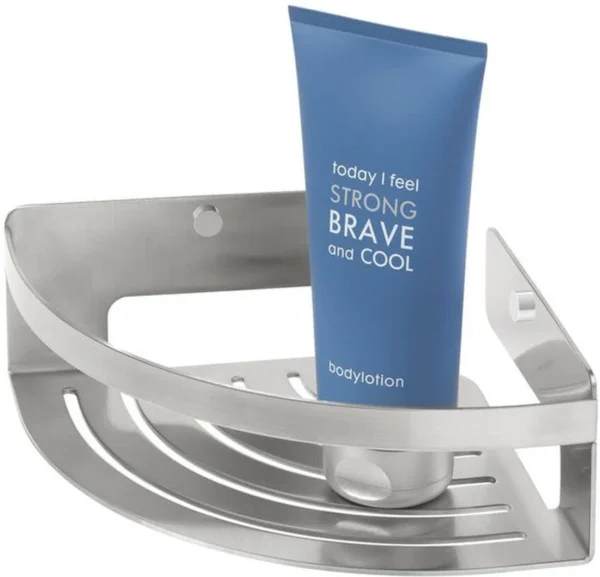 Unyqoos ® Roestvrij Staal Douche Hoekorganizer met Geborsteld Afwerking voor Badkamer