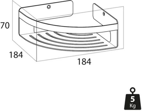 Unyqoos ® Roestvrij Staal Douche Hoekorganizer met Geborsteld Afwerking voor Badkamer
