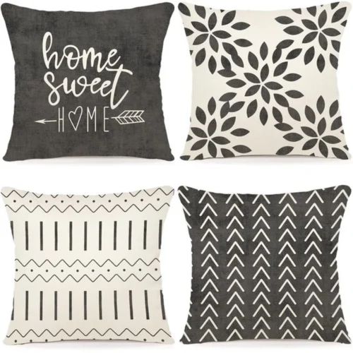 P-87213230168210-20260406110054.webp Unyqoos ® Set van 4 Luxe Linnen Sierkussenslopen voor Binnen- en Buitengebruik, 40 x 40 cm