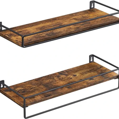 P-87213230172620-20260406102040.webp Unyqoos ® Stijlvolle Set van 2 Industriële Wandplanken met Opslag en Zijdenstang voor Diverse Kamers
