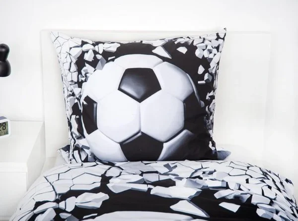 Unyqoos ® Beddengoedset met 3D Voetbalontwerp en Omkeerbare Stijl voor Sportliefhebbers