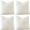 Unyqoos ® Set van 4 Luxe Corduroy Sierkussenhoezen voor Woonkamer en Slaapkamer Decoratie