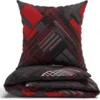 Unyqoos® Beddengoedset van Hoogwaardig Katoen met Geometrisch Design voor Elk Seizoen en Comfortabel Slapen