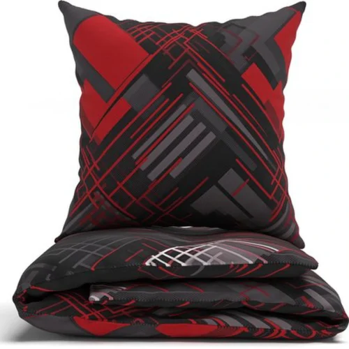 Unyqoos® Beddengoedset van Hoogwaardig Katoen met Geometrisch Design voor Elk Seizoen en Comfortabel Slapen