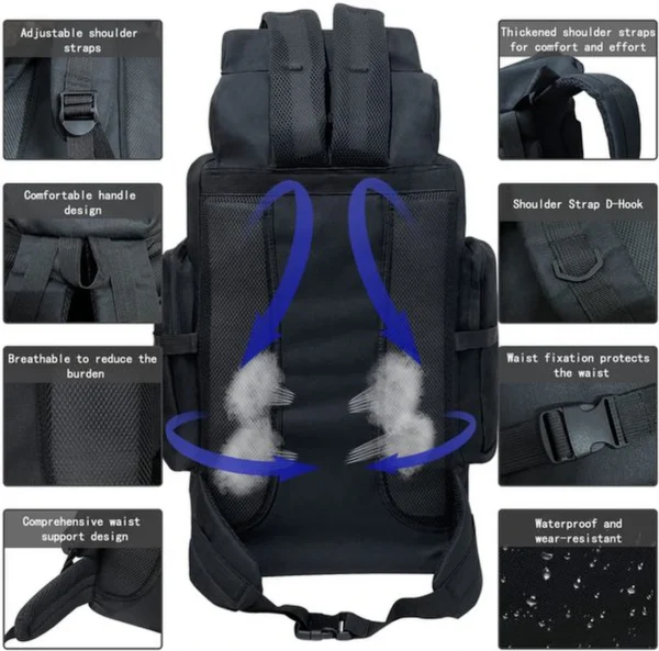 P-87213230189931-20260406084446.webp Unyqoos ® Outdoor Avontuurlijke Rugzak van 80 Liter voor Kamperen en Wandelen met Waterdicht Ontwerp