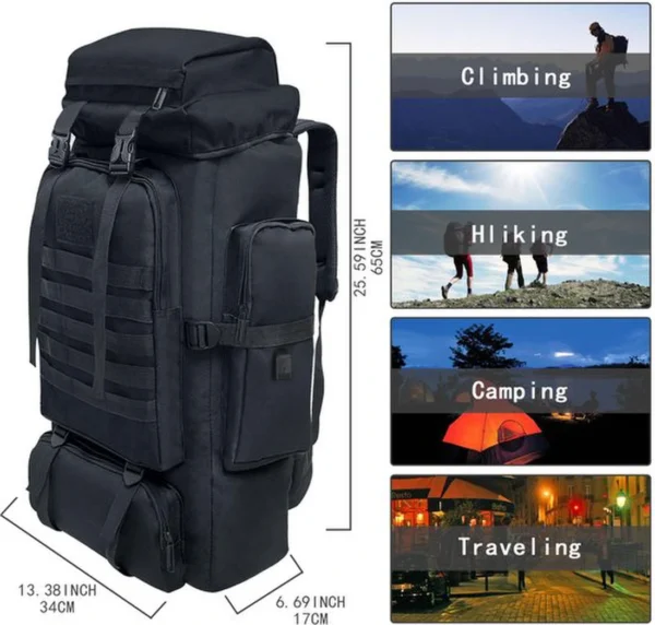 P-87213230189933-20260406084450.webp Unyqoos ® Outdoor Avontuurlijke Rugzak van 80 Liter voor Kamperen en Wandelen met Waterdicht Ontwerp