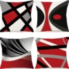 P-87213230193030-20260406110457.webp Unyqoos ® Set van 4 Stijlvolle Kussenhoezen in Geometrisch Design voor Binnen en Buiten, 40x40 cm