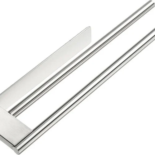 Unyqoos ® Zelfklevende Handdoekhouder met Dubbele Armen, Roestvrij Stalen Wandmontage voor Badkamer en Keuken