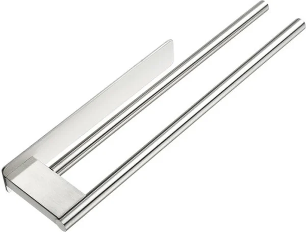 Unyqoos ® Zelfklevende Handdoekhouder met Dubbele Armen, Roestvrij Stalen Wandmontage voor Badkamer en Keuken