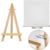 Unyqoos ® Complete Set van 10 Miniatuur Tafelezels met Canvas voor Creatieve Kunstprojecten