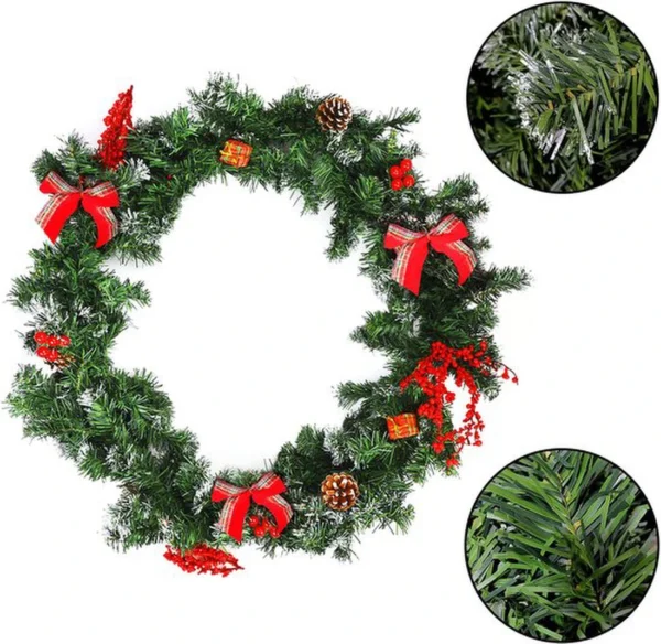 Unyqoos ® Kerst Slinger voor Binnen- en Buitendecoratie met Dennenappels en Bessen, 180 cm Lang