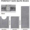 P-87213230199072-20260405134038.webp Unyqoos® Zachte en Luxe 3-delige Antislip Badkamermattenset voor Complete Badkamervloerbedekking