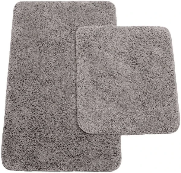 Unyqoos® Stijlvolle en Comfortabele 2-Delige Badmatten Set met Antislip Design voor Badkamer