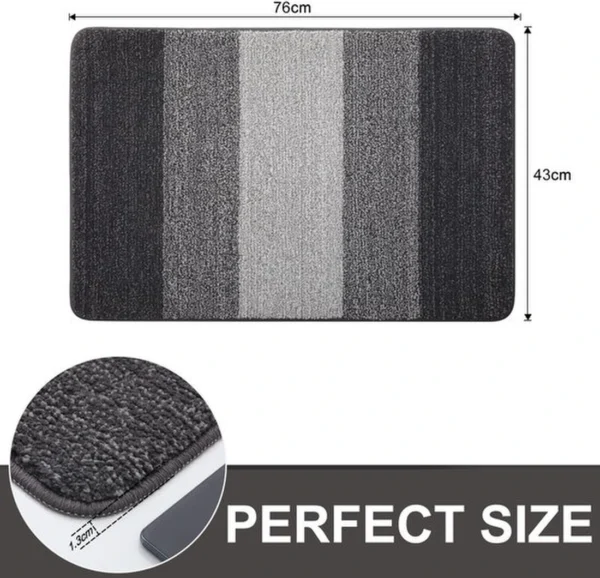 Unyqoos ® Absorberende en Antislip Binnenmat voor Voordeur en Ingang - 43 x 76 cm, Grijs