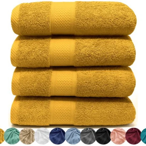 Unyqoos ® Set van 4 Luxe Handdoeken van 100% Katoen, Zacht en Absorberend, 50x90 cm