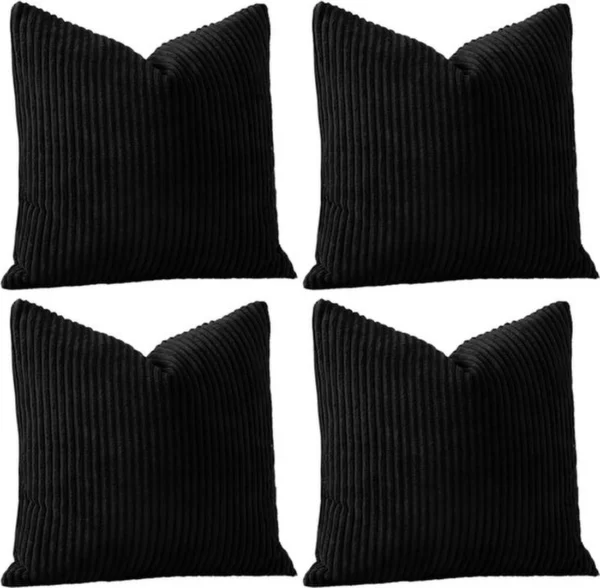 P-87213230205146-20260406110506.webp Unyqoos ® Set van 4 Luxe Corduroy Kussenhoezen voor Stijlvolle Huisdecoratie, Zachte Sierkussens voor Elke Ruimte