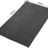 Unyqoos® Luxueuze Antislip Badmat voor Badkamer, Douche en Toilet - Donkergrijs Chenille Design, 70 x 120 cm
