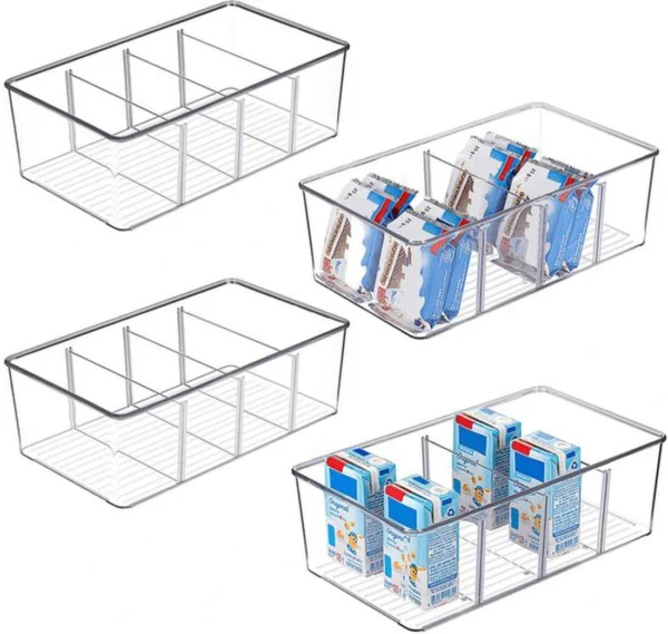 Unyqoos ® Modulaire Stapelbare Organizers voor Keuken en Koelkast met Uitneembare Scheidingswanden
