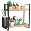 Unyqoos ® Elegante Houten Organizer voor Badkamer, Keuken en Kaptafel met Unieke Zijmand