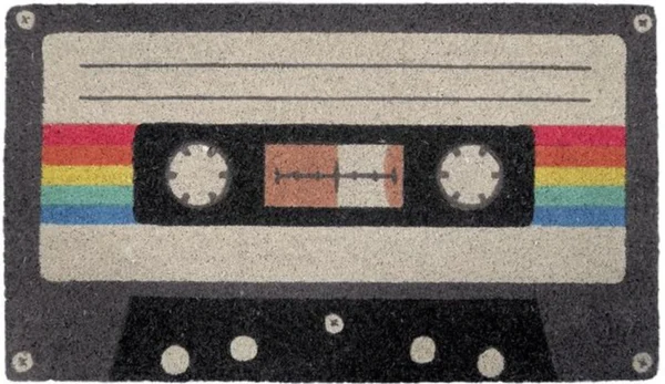 Unyqoos ® Creatieve Kokosvezel Deurmat met Muziekcassette Ontwerp voor Buiten
