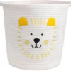 Unyqoos® Stijlvolle Opbergmand van Katoenen Touw met Handige Handgrepen en Leeuwenmotief voor Kinderkamers