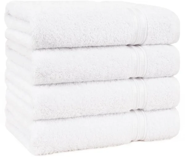 P-87213230222800-20260405182505.webp Unyqoos® Set van 4 Luxe Handdoeken voor Dagelijks Comfort en Gemak, 100% Katoen, 50 x 100 cm, Wit