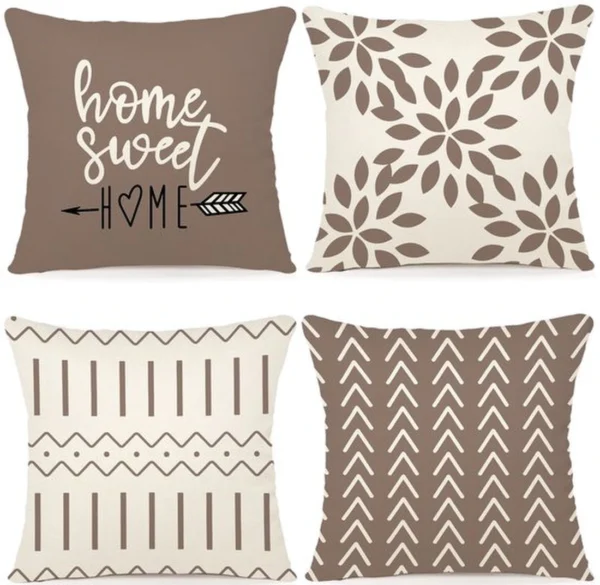 Unyqoos ® Stijlvolle En Moderne Kussenslopen Voor Binnen- En Buitengebruik - Set Van 4, 40 x 40 cm