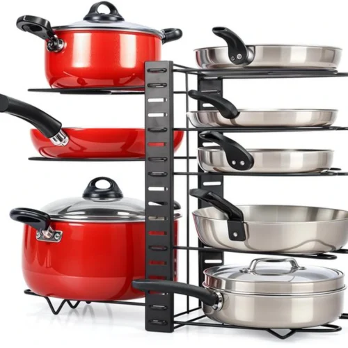 P-87213230228390-20260406095645.webp Unyqoos ® Verstelbare Keuken Organizer voor Potten en Pannen met Ruimtebesparend Ontwerp