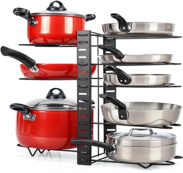 Unyqoos ® Verstelbare Keuken Organizer voor Potten en Pannen met Ruimtebesparend Ontwerp