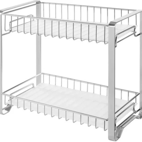 Unyqoos ® Kruiden- en Opbergrek met Twee Niveaus voor Keuken en Badkamer, Antislip, Eenvoudig te Monteren
