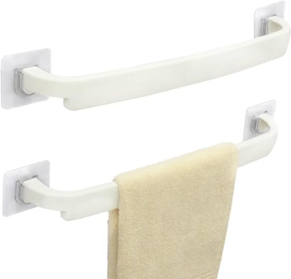 Unyqoos ® Universele Zelfklevende Handdoekhouderset voor Badkamer en Keuken, Zonder Boren