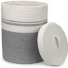 Unyqoos® Opvouwbare Grote Wasmand met Deksel en Handvatten voor Veelzijdig Gebruik in Huis