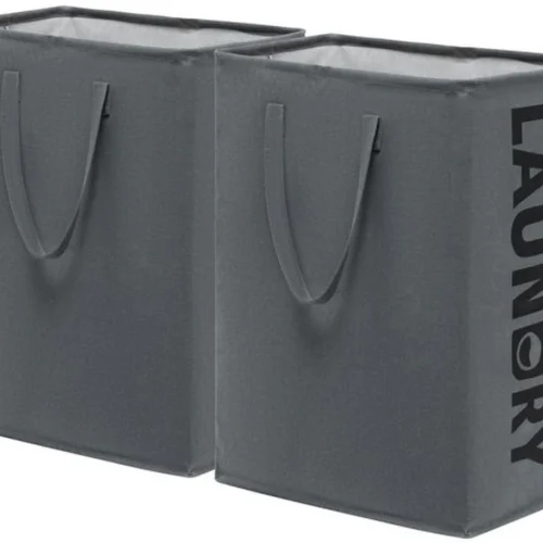 Unyqoos® Set van 2 Ruime en Opvouwbare Wasmanden voor Diverse Opbergbehoeften in Huis