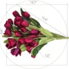 Unyqoos ® Kunstmatige Paarse Tulpenboeketten Met Wenskaart Voor Unieke Decoratie En Cadeaus