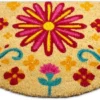 Unyqoos ® Decoratieve Halfronde Kokosvezel Deurmat voor Binnen en Buiten, Antislip en Wasbaar, 40 x 70 cm